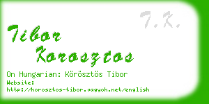 tibor korosztos business card